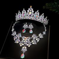 ราคา สร้อยคอมงกุฎเจ้าสาว AB สี rhinestone และชุดมงกุฏสามชิ้นชุดเครื่องประดับสตรี มงกุฎนางงาม มงกุฎเจ้าหญิง (21279002565)
