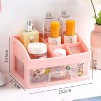 ราคา กล่องใส่เครื่องสำอาง ชั้นวางของพร้อมลิ้นชัก ชั้นวางน้ำหอม กล่องใส่ของ กล่องเก็บของ ฟรีสติกเกอร์ เก็บของได้เยอะ สะดวก Cheers (19114456485)