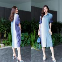 ราคา เดรสพลีทตัวยาวคอปกใหญ่ อัดพลีท 100 เนื้อเดียวกับงาน Brand งาน เกาหลีแท้ High Quality งานผ้าอัดพลีทอย่างดี แต่งกระดุมสีเดียวกับชุด เรียงยาว สีไล่เฉด แบบเบรนด์กันมาก สวย น่ารักมากๆ จะติด กระดุมทั้งตัวเป