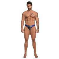 ราคา AMORESY Oceanus Series Low Waist Glossy And Breathable Slim Sports Ice Silk Color Blocked Swimming Briefs (20503262933)