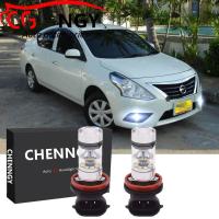 ราคา สำหรับ Nissan Almera 2015 2020 6000K 9 32V โปรเจคเตอร์ LED ด้านหน้าหมอกโคมไฟหลอดไฟชุด 1คู่ (16203058353)