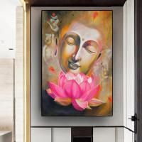 ราคา ภาพวาดพระพุทธเจ้าวินเทจภาพพระพุทธเจ้าพิมพ์ผ้าใบศิลปะติดผนังตกแต่งบ้าน ไร้กรอบ (20746176706)