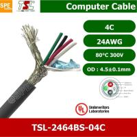 ราคา 2 เมตร TSL UL2464 4C สายคอมพิวเตอร์ 4C 24AWG UL2464 300V 80C สายมัลติคอร์ สายคอร์ TSL สายคอมพิวเตอร์ สายมัลติคอร์ UL2464 แบบชีลถัก 20C x 24AWG TSL สายคอมพิวเตอร์ สายมัลติคอ UL2464 Braid Shield Mylar (