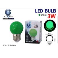 ราคา หลอดปิงปองสี LED 3w ยี่ห้อ IWACHI หลอดใสแสงวอร์ม ขาว น้ำเงิน เหลือง เขียว แดง (838662952)