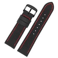ราคา สายนาฬิกาผ้าใบไนลอนสำหรับ Casio Seiko Omega Citizen Mido ผู้ชายหนังแท้กันน้ำสายรัดข้อมือ 18 20 22 24 มม (19637955243)
