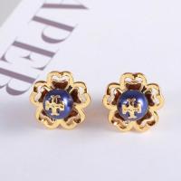 ราคา Tory Burch ต่างหูเม็ดกลมเจาะหูรูปทรงดอกไม้สามมิติฝังด้วยไข่มุกป้ายสี่เหลี่ยมตุ้มหูสตรีสำหรับเดินทางแฟชั่น high quality (17820097461)