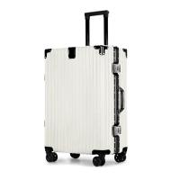 ราคา กระเป๋าเดินทางอะลูมิเนียม Premium Frame Aluminium เฟรมสีดำ กระเป๋าเดินทาง ระบบล็อคมาตราฐาน วัสดุPC M200 (19086753321)