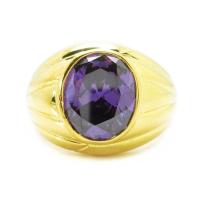 ราคา แหวนผู้ชาย แหวนผู้ชายเท่แหวนแฟชั่น พลอยสีม่วงแหวนแฟชั่น พลอยอเมทิส10x12มิล ชุบทองแท้ ชุบทอง บริการเก็บเงินปลายทาง (16005967672)