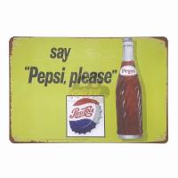 ราคา ป้ายสังกะสีวินเทจ Say Pepsi Please ขนาด 20x30 ซม (1383604549)
