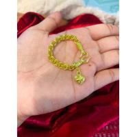 ราคา สร้อยข้อมือเด็ก ขนาด 1 บาท ทองเหลืองเคลือบแก้ว (21194851787)