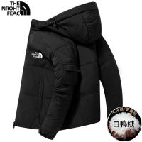 ราคา แบบไดนามิก North Face เสื้อขนเป็ดผู้ชาย2022ฤดูหนาวแบบสั้นแบบหลวมๆหนา Warm Hooded เป็ดสีขาวเสื้อขนเป็ด (17582356448)
