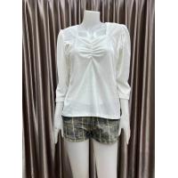 ราคา เสื้อกำมะหยี่ แขนสามส่วน จั้มหน้าอก อก 36 40 นิ้ว สวย หรู ผ้านิ่ม ใส่สบาย ใส่ได้ทุกโอกาสค่ะ เฉพาะเสื้อ (21053260109)