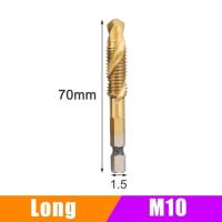 ราคา Hex Shank Titanium Plated HSS Screw Drill Bits Thread Metric Tap Drill Bits Screw Machine Compound Tapping Bit Handtool parts Accessories (20840869910)