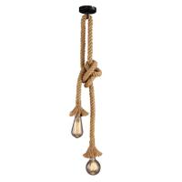 ราคา โคมไฟแขวนแนวอุตสาหกรรมเชือกวินเทจย้อนยุคที่ห้อยไฟอเมริกาโคมไฟแขวนสร้างสรรค์สไตล์ลอฟท์ไฟ LED เอดิสัน E27โคมไฟติดเพดาน ไม่รวมหลอดไฟ (19881932135)