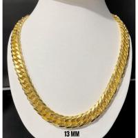 ราคา 634 สร้อยคอสแตนเลสแท้ กว้าง9 11 13mm สีGold สร้อยคอHiphop สร้อยคอแฟชั่น สร้อยเลสทอง ไม่ลอกไม่ดำใส่อาบน้ำได้ ไม่ลอก ไม่ดำ (17125056573)