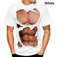ราคา Muscle Mans Fashion Cool 3d Art Printed T shirt Casual Funny Ripped Six Pack Abs Muscles Men Printing Tops Tee T Shirts for Man (16203881731)