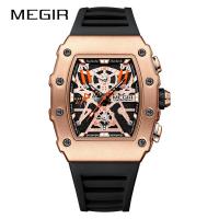 ราคา MEGIR เทปกันน้ำควอตซ์ของผู้ชายซิลิโคนเอนกประสงค์นาฬิกาเรืองแสงนาฬิกากีฬา (20591428348)