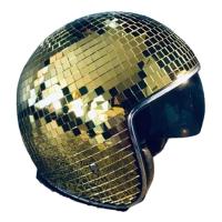 ราคา Classic Disco Ball Helmet Mirror Glitter Ball Helmets Hat for Club Bar Party Full Glass Reflective Motorcycle Helmets for Cowboy (15769040459)