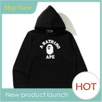 ราคา BAPE ลิงคลาสสิกลิงตัวอักษรพิมพ์ลายขนแกะชุดหัว Hoodie เสื้อกันหนาว XS 5XL (21151109106)