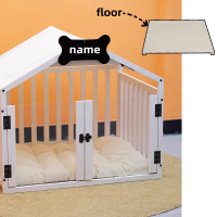 ราคา กรงบ้านสุนัขไม้บ้านสุนัขใช้ได้ทั้งสี่ฤดูกรงสุนัขขนาดใหญ่ถอดออกได้และทำความสะอาดได้อเนกประสงค์ในร่มและกลางแจ้งวิลล่ากันน้ำและกันความชื้น พร้อมเสื่อ (20629345897)