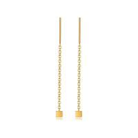 ราคา Vnox Tassel Threader Earrings For Women Chain Dangle Earring With Small Square (15697504133)