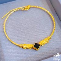 ราคา ข้อมือปี่เซียะทองคำแท้คู่แพนโดร่า เกลียวทองเหลือง น้ำหนักทอง 0 3 กรัม ทองคำแท้ 99 99 24K (19677560340)
