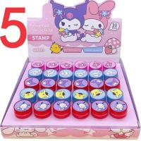 ราคา 5Pcs Sanrio mymelody Kuromi Cinnamoroll PomPom Purin Pochacco Student Teacher Reward Stamps School Birthday Party Bags Gifts Cartoon Self Inked Rubber Stamp Chop (21194367693)