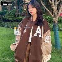 ราคา Stock Baseball Jacket Zippered Sweater Long Sleeves PU Leather Loose Fit Go With Any Outfit R Fashion For Women Female Jacket Popular (20872364518)