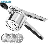ราคา 15oz Potato Ricer With 3 Interchangeable Discs Heavy Duty Stainless Steel Potato Masher Tool Sweet Potato Masher For Carrots Radishes Yams Baby Food (21225483081)