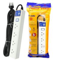 ราคา รางปลั๊กไฟ ปลั๊กไฟ Movada EXTC M104M5 4ช่อง 1สวิตช์ 5เมตร รุ่น Electric computer plug 3 eye Plug USB M104 5M 08A K3 (1054384664)