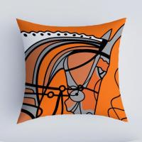 ราคา นอร์ดิกสีส้มสองด้านพิมพ์โซฟาปลอกหมอนห้องนั่งเล่นตกแต่งโซฟาเบาะ (19897858940)