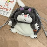 ราคา ตุ๊กตากระเป๋าผ้ากำมะหยี่แมวอ้วนตัวใหญ่ลูซิเฟอร์กระเป๋าสะพายแมวน่ารักรูปการ์ตูนแมว Dompet Koin กระเป๋าสะพายข้าง (17999418876)