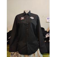 ราคา เสื้อเชิ้ตสีดำปักอาร์มแขนยาวสไตล์วินเทจ เสือเชิ้ตสีดำปักอาร์มมี่สไตล์วินเทจ 90 (14757178071)