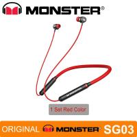 ราคา Original Monster SG03 Headphones Fone Bluetooth Earphones Neckband True Wireless Earbuds Stereo Sports Magnetic With Mic Headset (13526878800)