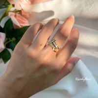 ราคา Kissmebythesun Gold Ring แหวนปรับขนาดได้ ชุบทองคำขาว 14k (19615736760)