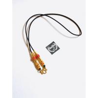 ราคา สร้อยคอคล้องพระ เชือกร่มนอกขนาด2มิล แต่งทองไมครอนลงยา เม็ดทองเลเซอร์ (1629366210)