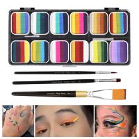 ราคา Baoblaze Face Body Paint Set Art Paint Water Soluble Body Paint Vibrant Colors for Fancy Dress Halloween Christmas Cosplay (20896014798)