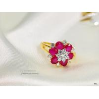 ราคา ManeeNopparut มณีณพรัช แหวน ดอกไม้ ทับทิม รุ่น RW029 (117124419)