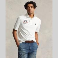 ราคา Sale Polo Ralph Lauren เสื้อโปโลผู้ชาย Polo Classic Fit Flag Embroidered Polo Shirt รุ่น MNPOKNI1N822433 สีขาว (20757950620)