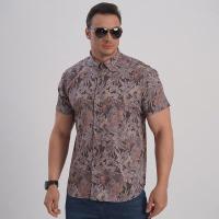ราคา 2XL 7XL plus size big size Large size short sleeved shirt casual large size loose shirt (16566890314)