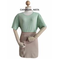 ราคา ป้ายแท้ My top เสื้อยืด ทวิสหลัง ผ้าสลาฟ E 142 CARDIGAN NISTA MT25C (19099686096)