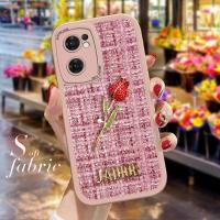 ราคา เคสใส่โทรศัพท์สำหรับ OPPO Reno7 5G เคสสีแดงกุหลาบและคำภาษาอังกฤษ JADIOR ผ้าด้านหลังปลอกผ้าซิลิโคนนุ่มเคสโทรศัพท์ (19737533062)