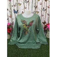 ราคา เสื้อผ้าผู้หญิง เสื้อแขนยาว เสื้อแฟชั่นผญ เสื้อแฟชั่น เสื้อยืดผู้หญิง เสื้อแขนยาวoversize เสื้อผ้าคนอ้วน เสื้อแขนยาวแฟชั่น รุ่น135 44 (12727050578)