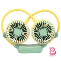 ราคา พัดลมคล้องคอ 4 ใบพัด ไร้สาย แบบชาร์จ usb สีหวานน่ารัก พับได้ปรับได้360องศา เสียงเงียบ (19595118558)