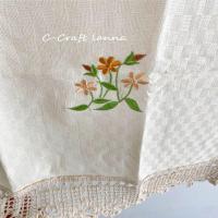 ราคา ผ้าม่านผ้าฝ้ายลายเก็ดเต่าสีครีมธรรมชาติ ปักดอกไม้โทนสีเอิธโทน ผ้าม่าน ผ้าฝ้าย ปัก ลายน่ารัก (13604148978)