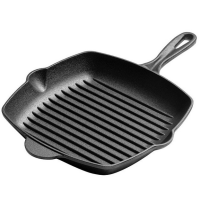 ราคา 24cm Square Cast Iron Grill Pan Ribbed 12 Inch Square Cast Iron Grill Pan with Dual Handles (12810823859)