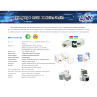 ราคา Link หัวเข้าสายแลน RJ45 CAT6 RJ45 Modular Jack Slim รุ่น US 1006SL (20149142558)