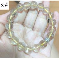 ราคา กำไลหินไหมทอง ใส หินแท้ สร้อยข้อมือหินไหมทอง ขนาด 10mm (17311127350)