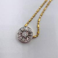 ราคา จี้เพชรพร้อมสร้อยคอทองคำ 90 18K อิตาลี จี้ประดับเพชรแท้VVS1Diamond pendant with necklace 90 18K gold Italy Pendant with real diamonds VVS1鑽石吊墜項鍊 90 18K 金意大利 真鑽吊墜 VVS1 (16450167315)