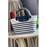 ราคา ไซส์ S หูสั้น Le Pliage Small Striped Grab Bag (20864387058)